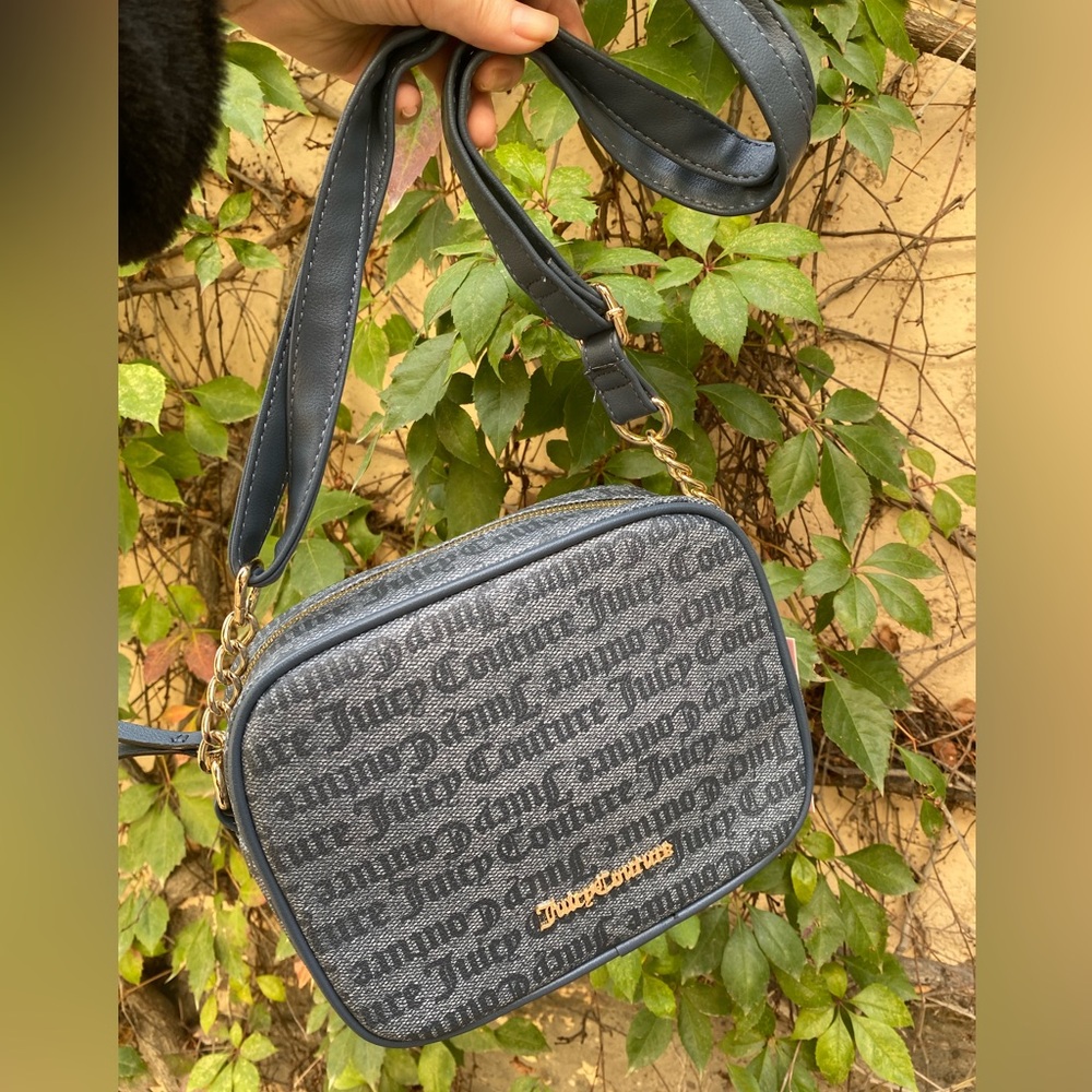 NWT Juicy Couture women's crossbody blue denim bag